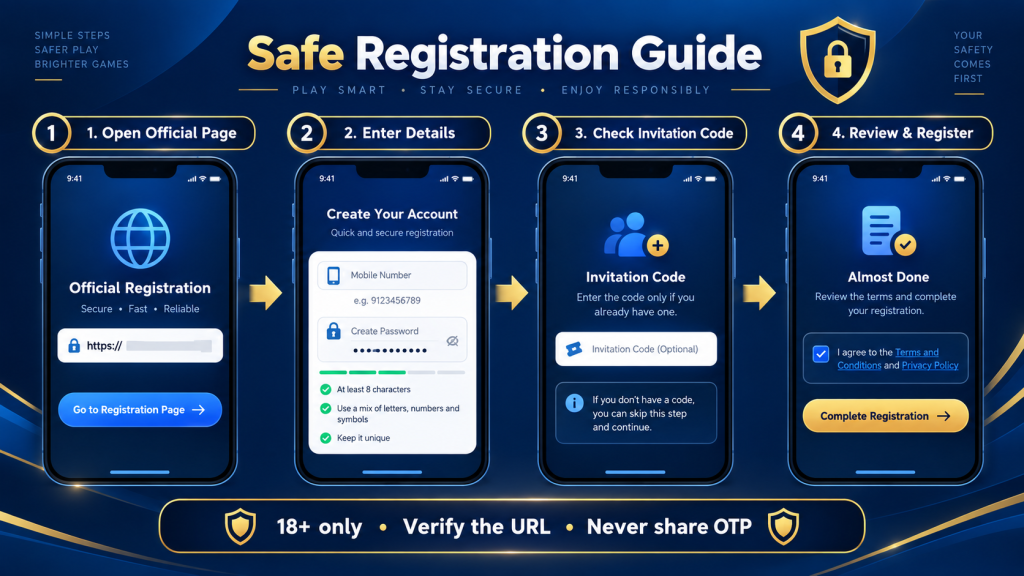 Four-step safe BDG Win registration guide for mobile users